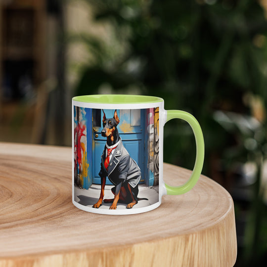 Doberman Pinscher- Mug with Color Inside v5