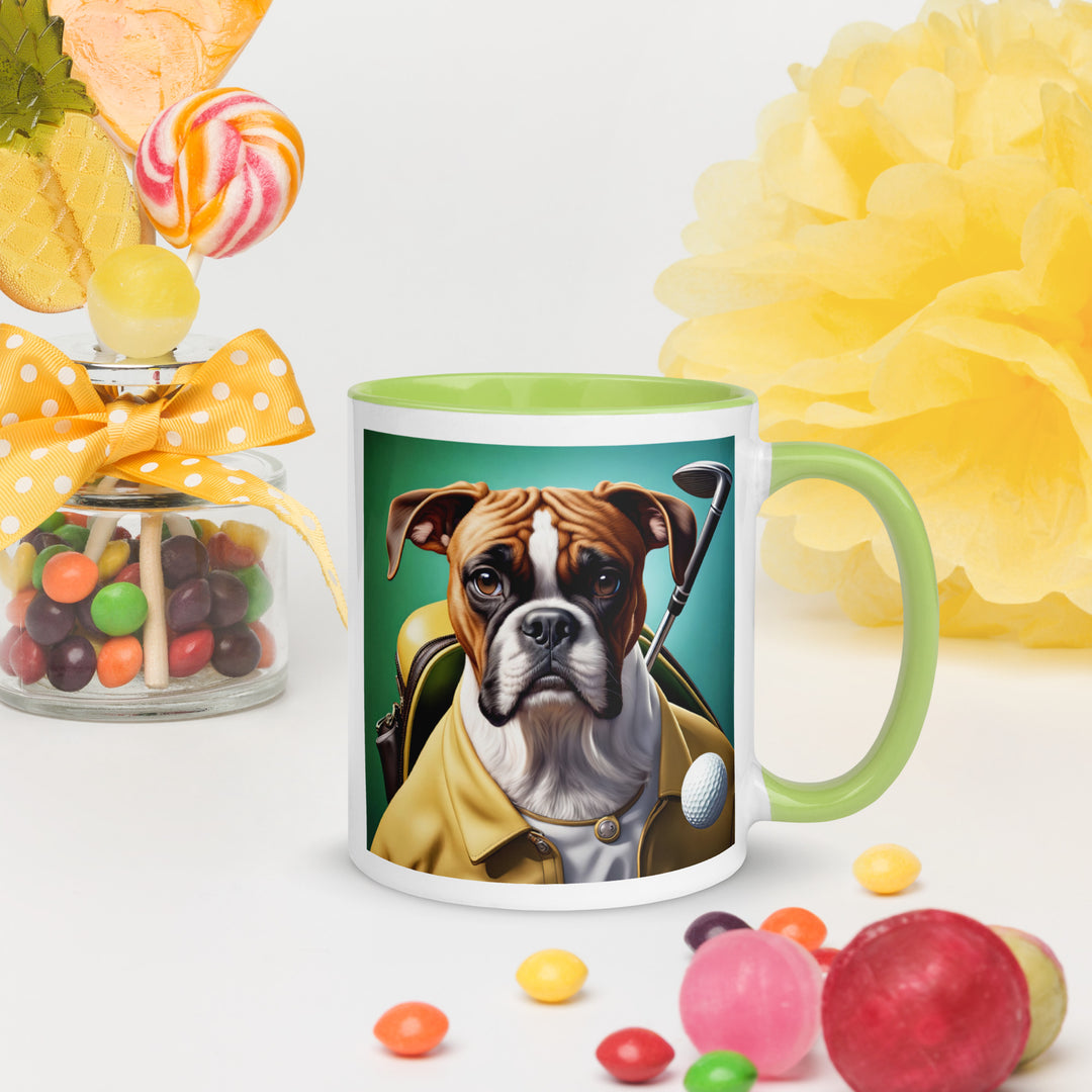 Boxer Golfer- Mug with Color Inside