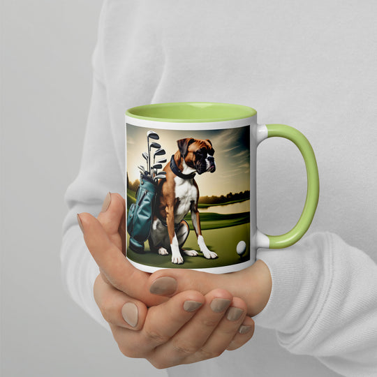 Boxer Golfer- Mug with Color Inside v3