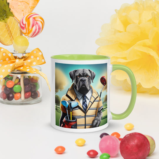 Cane Corso Golfer- Mug with Color Inside v3