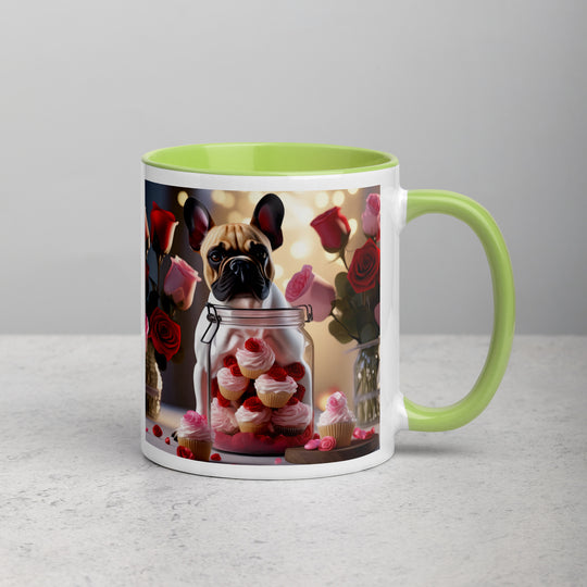 French Bulldog Romantic- Mug with Color Inside v2