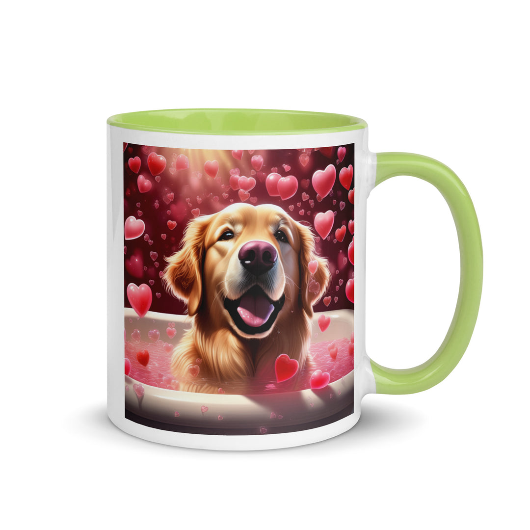 Golden Retriever Romantic- Mug with Color Inside