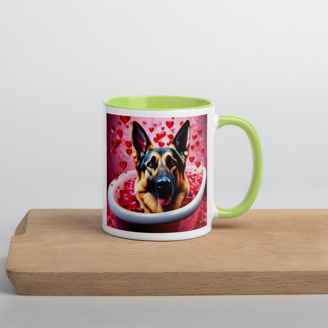 German Shepherd Romantic- Mug with Color Inside