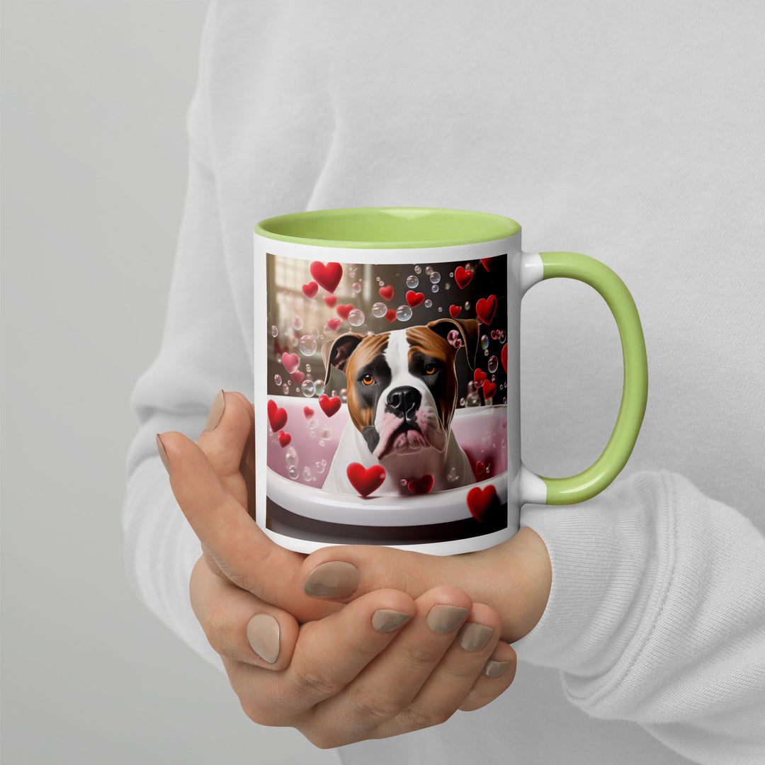 American Bulldog Romantic- Mug with Color Inside