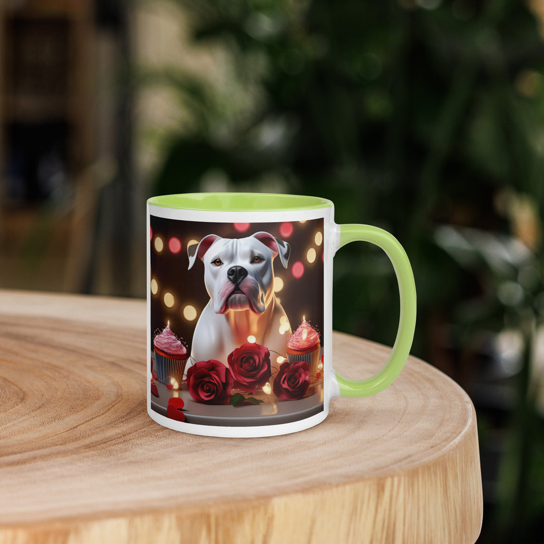 American Bulldog Romantic- Mug with Color Inside v2