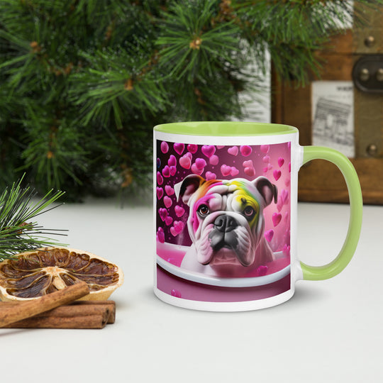 Bulldog Romantic- Mug with Color Inside