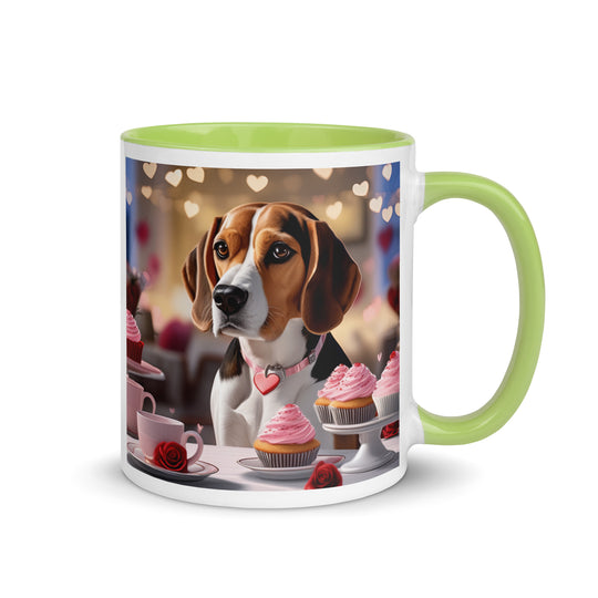 Beagle Romantic- Mug with Color Inside v2