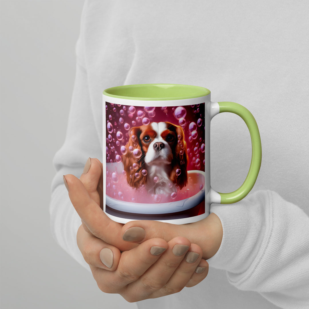 Cavalier King Charles Spaniel Romantic- Mug with Color Inside v2