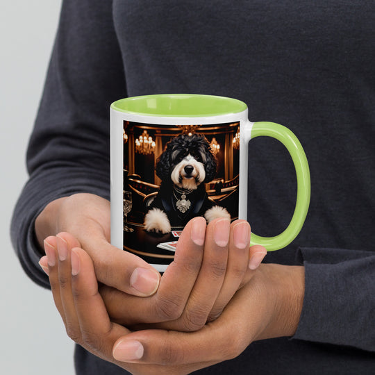 Bernedoodle General- Mug with Color Inside v7