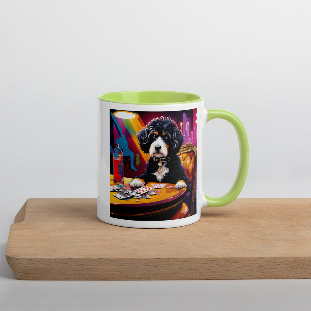 Bernedoodle General- Mug with Color Inside v14