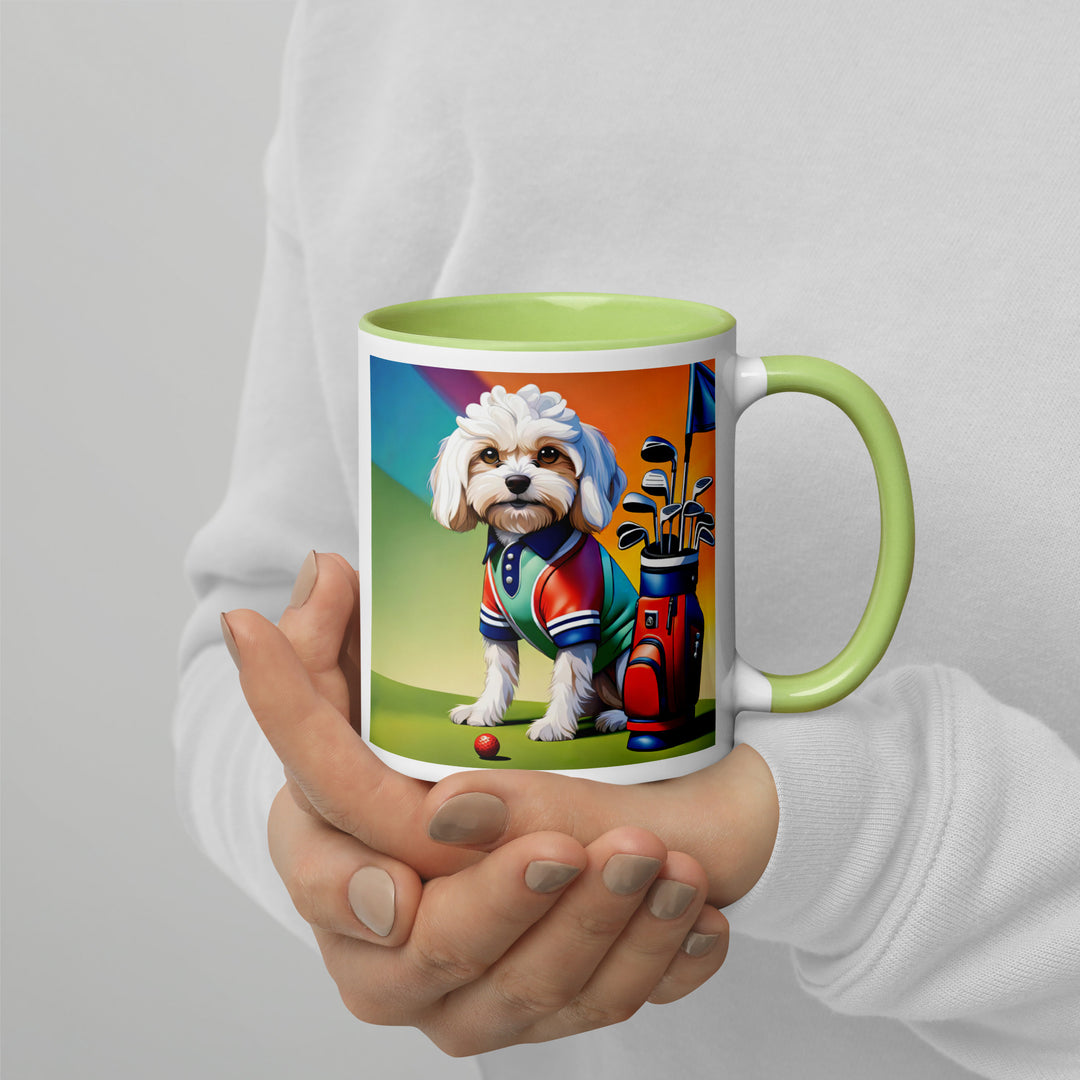 Cavachon Golfer-Mug with Color Inside v2