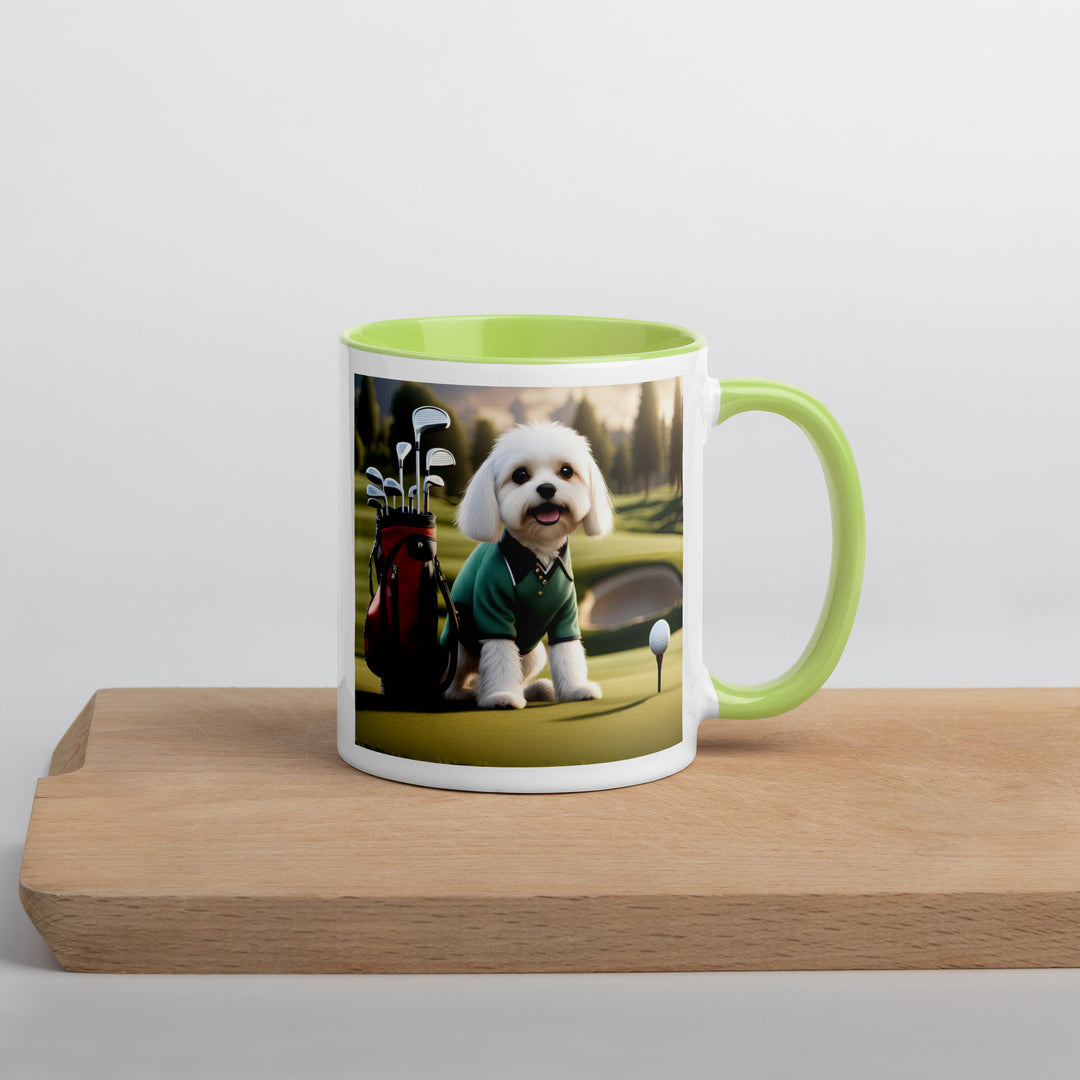 Cavachon Golfer- Mug with Color Inside v3