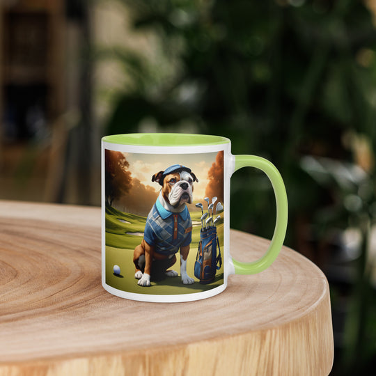 Catahoula Bulldog Golfer- Mug with Color Inside v2