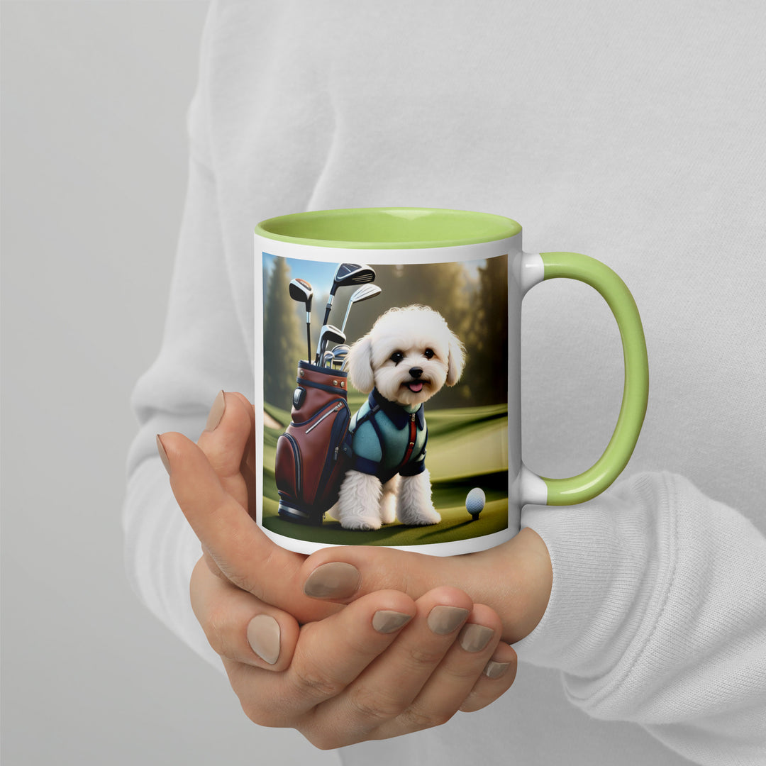 Maltipoo Golfer- Mug with Color Inside v4