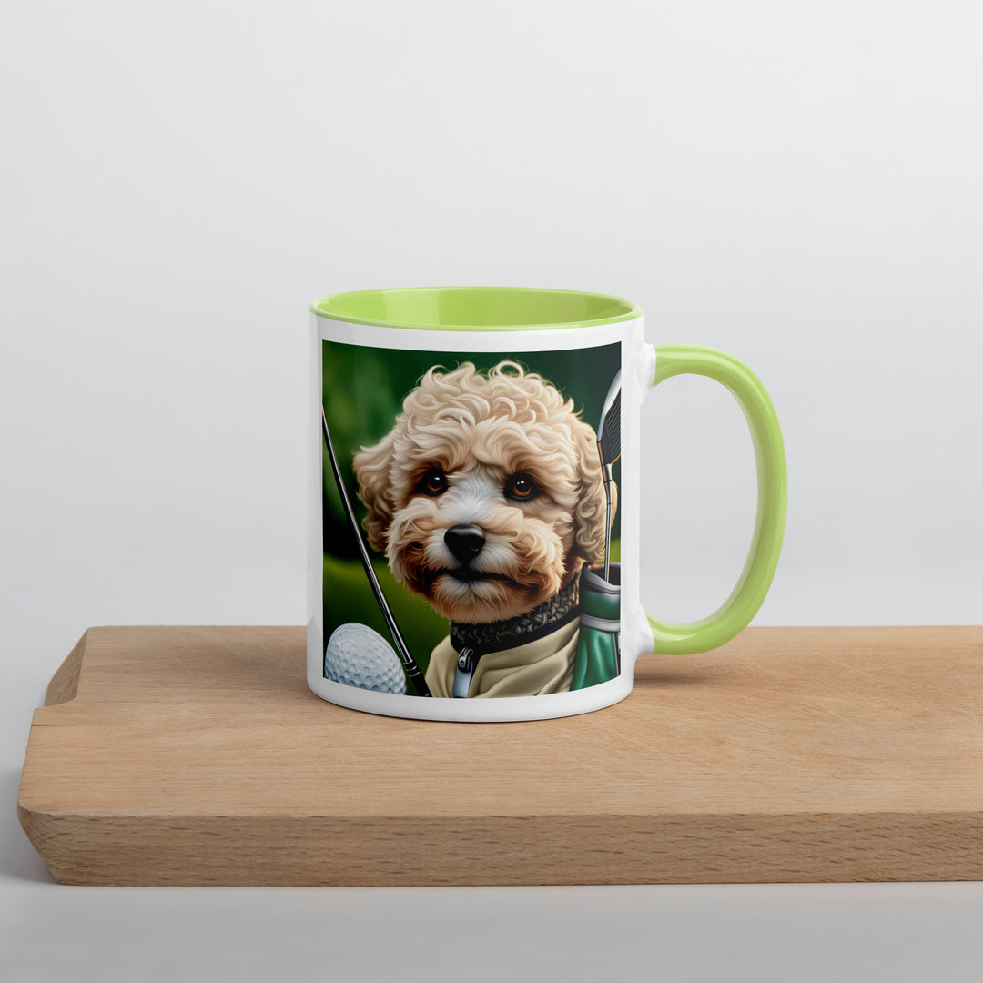 Maltipoo Golfer- Mug with Color Inside v8