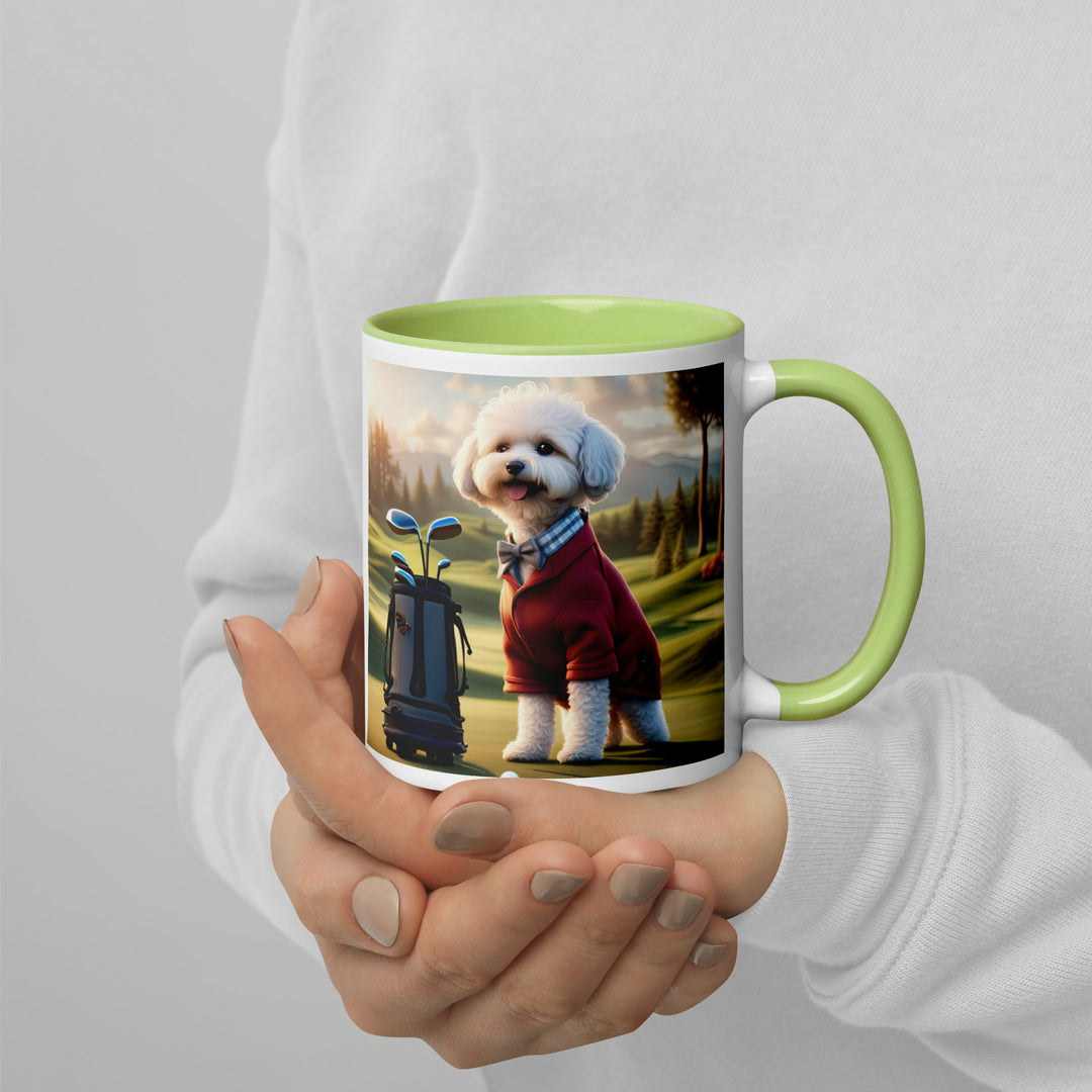 Maltipoo Golfer- Mug with Color Inside v10