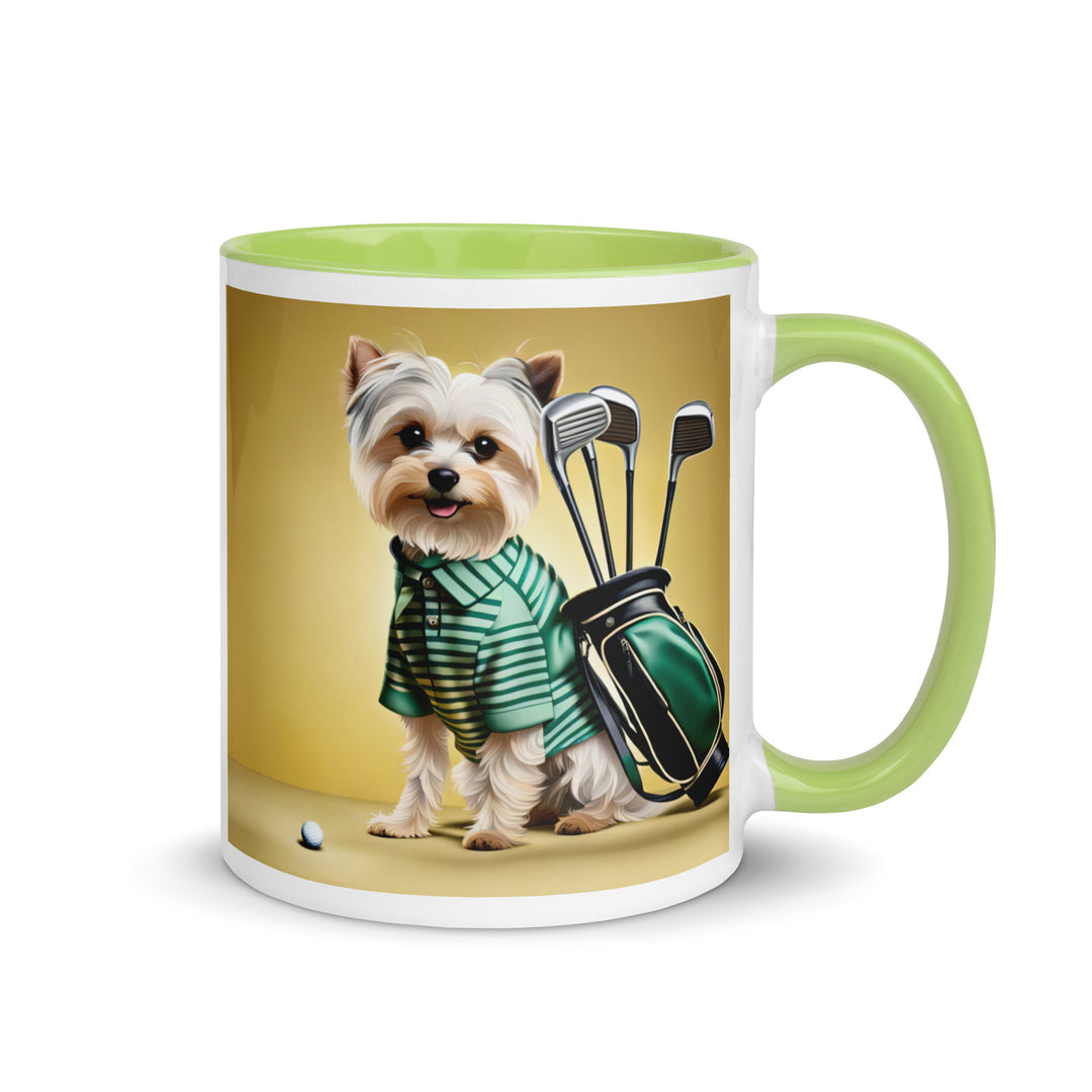 Morkie Golfer- Mug with Color Inside