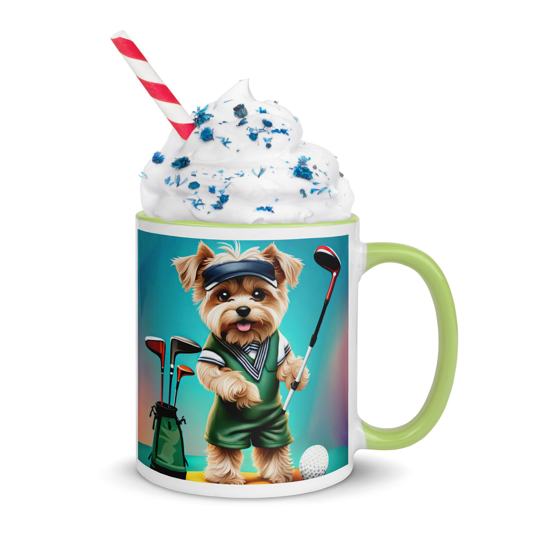 Morkie Golfer- Mug with Color Inside v3