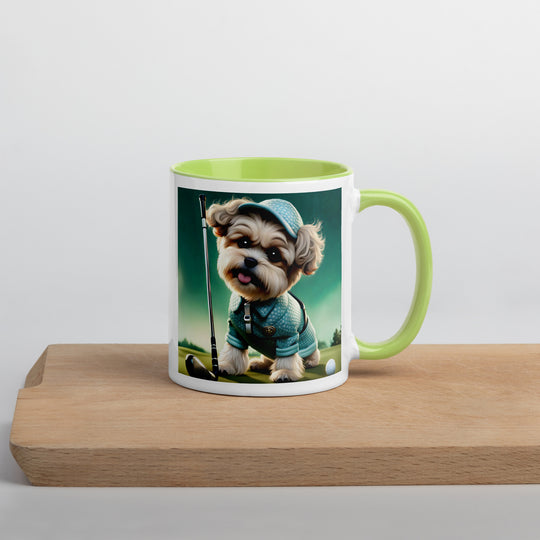 Shih-Poo Golfer- Mug with Color Inside