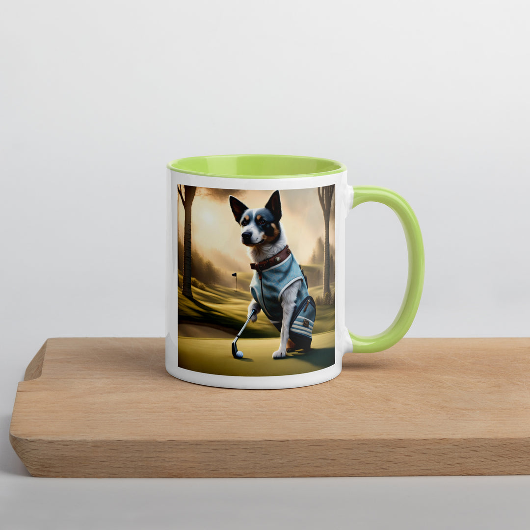 Texas Heeler Golfer- Mug with Color Inside v2