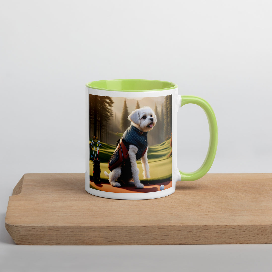 Pugapoo Golfer- Mug with Color Inside v8