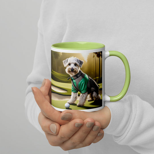 Schnoodle Golfer- Mug with Color Inside v3