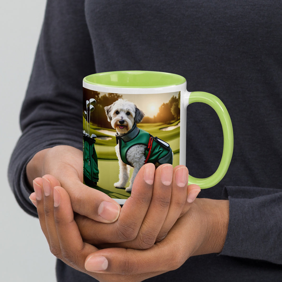 Schnoodle Golfer- Mug with Color Inside v4