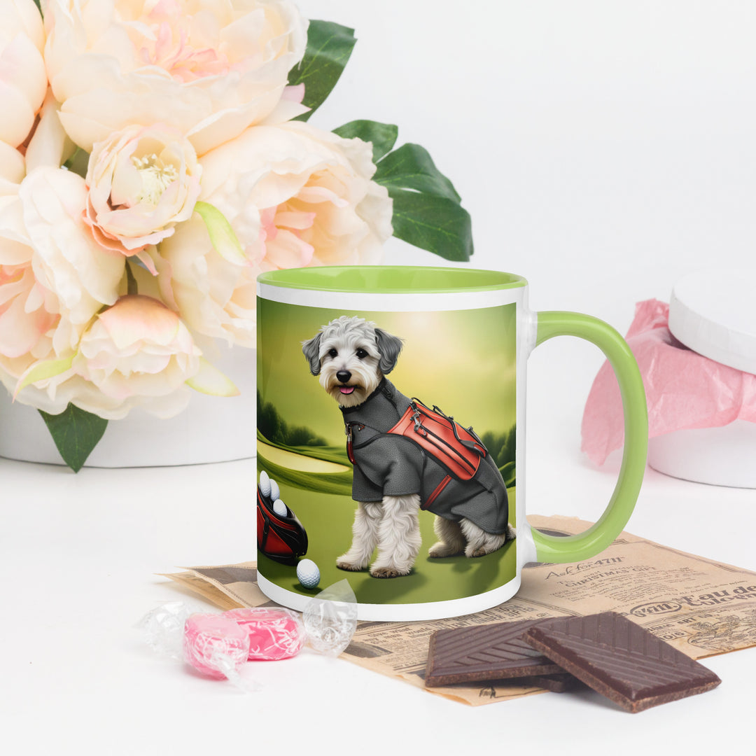 Schnoodle Golfer- Mug with Color Inside v6