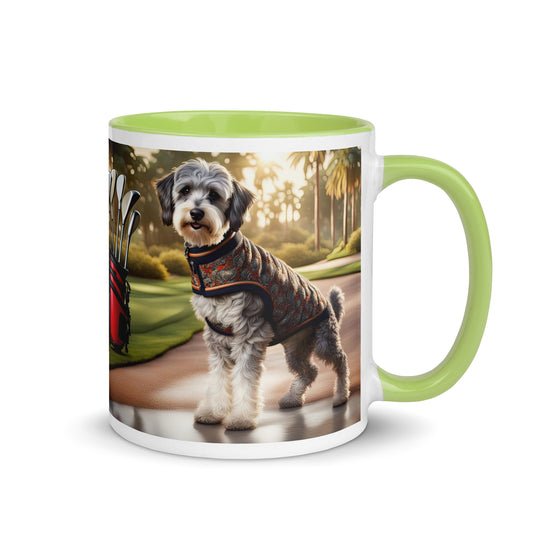 Schnoodle Golfer- Mug with Color Inside v11