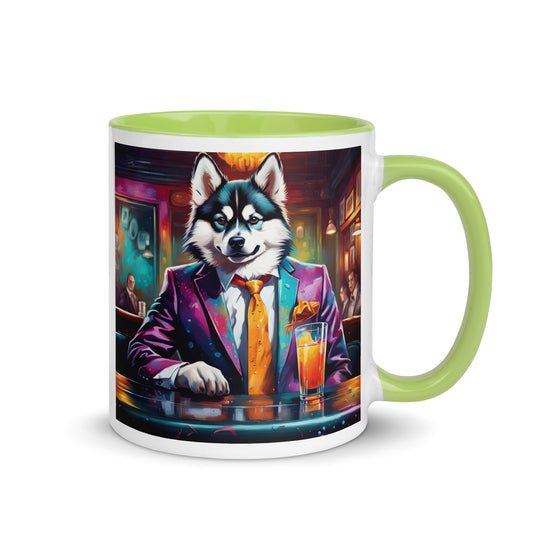 Pomsky General- Mug with Color Inside v6