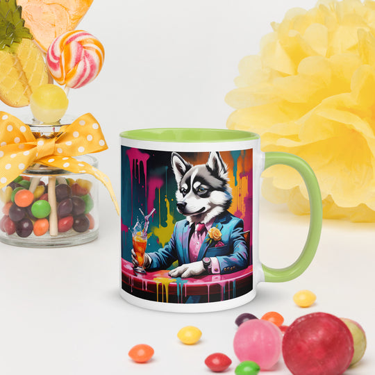 Pomsky General- Mug with Color Inside v7