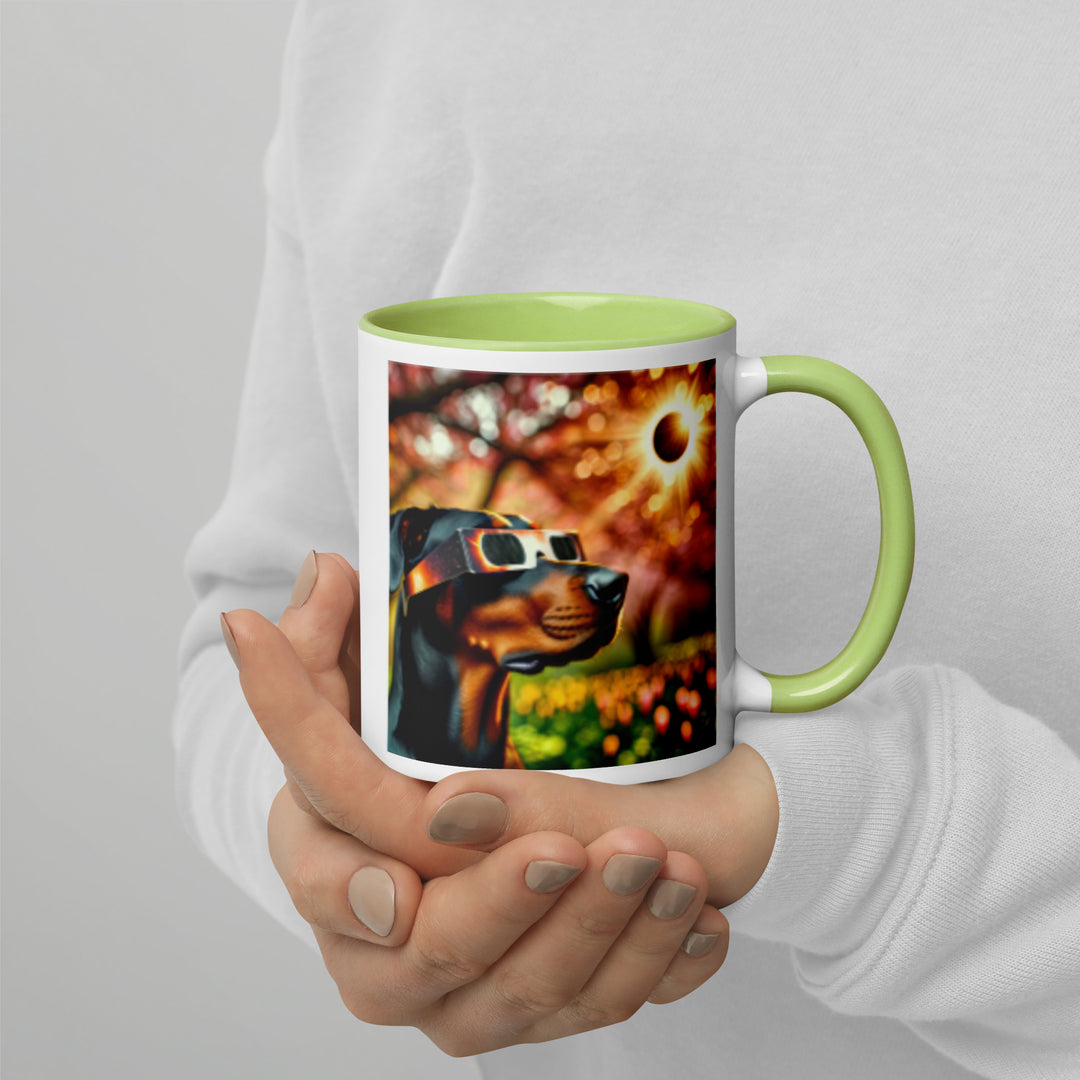 Doberman Pincher Eclipse- Mug with Color Inside v2