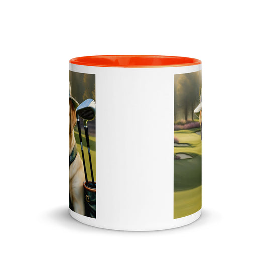 Mug with Color Inside-Labrador Retriever Golfer V4