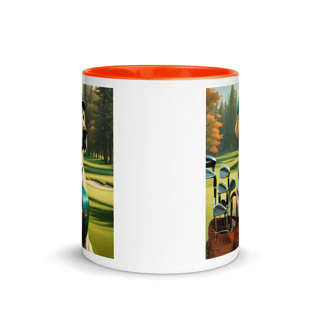 Mug with Color Inside-Labrador Retriever Golfer  V7