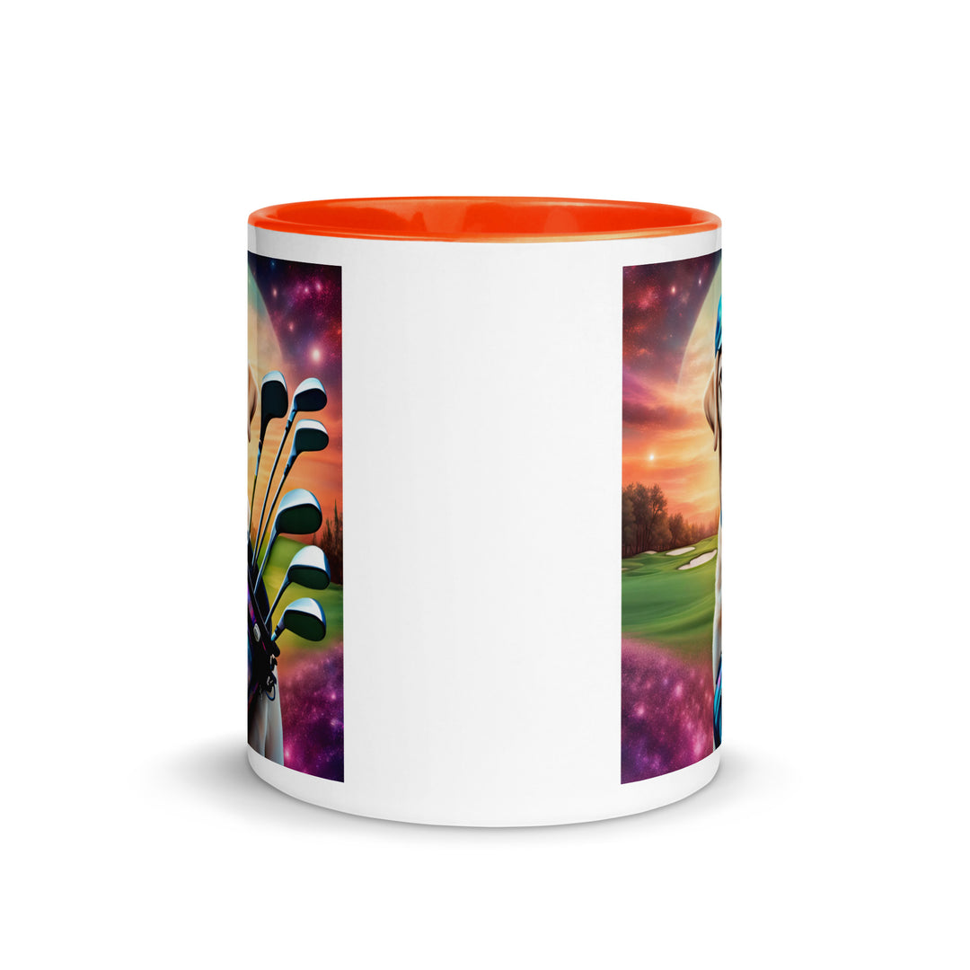 Mug with Color Inside-Labrador Retriever Golfer V8