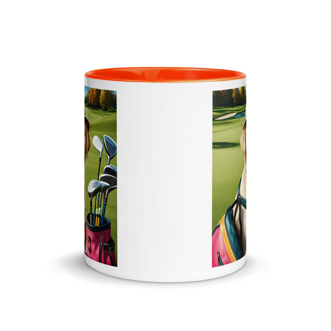 Mug with Color Inside-Labrador Retriever Golfer V10