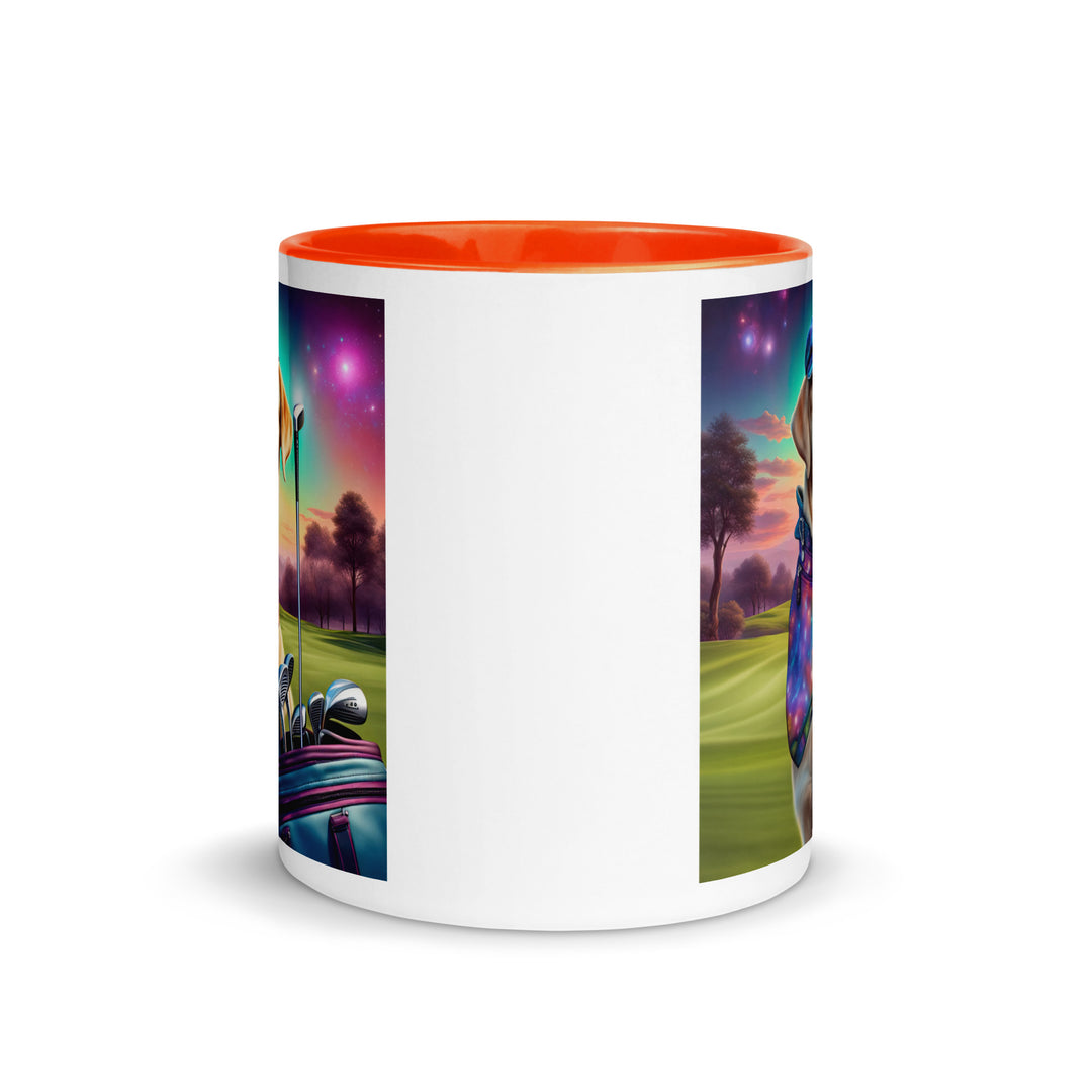 Mug with Color Inside-Labrador Retriever Golfer V13