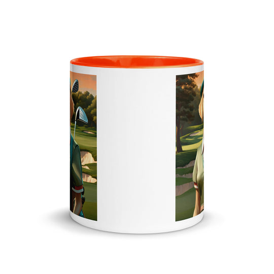 Mug with Color Inside-Labrador Retriever Golfer V15