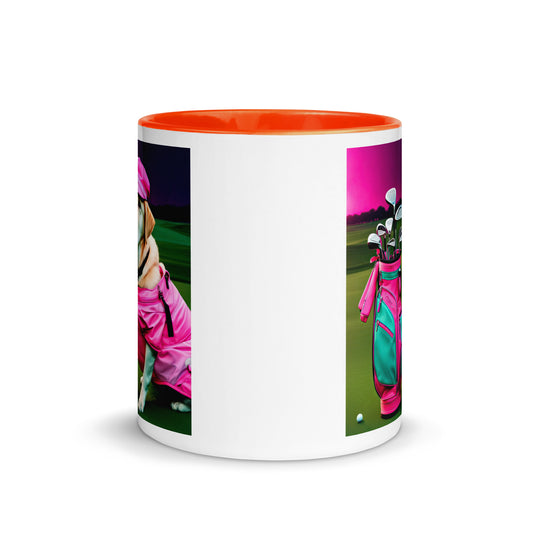 Mug with Color Inside-Labrador Retriever Golfer V16