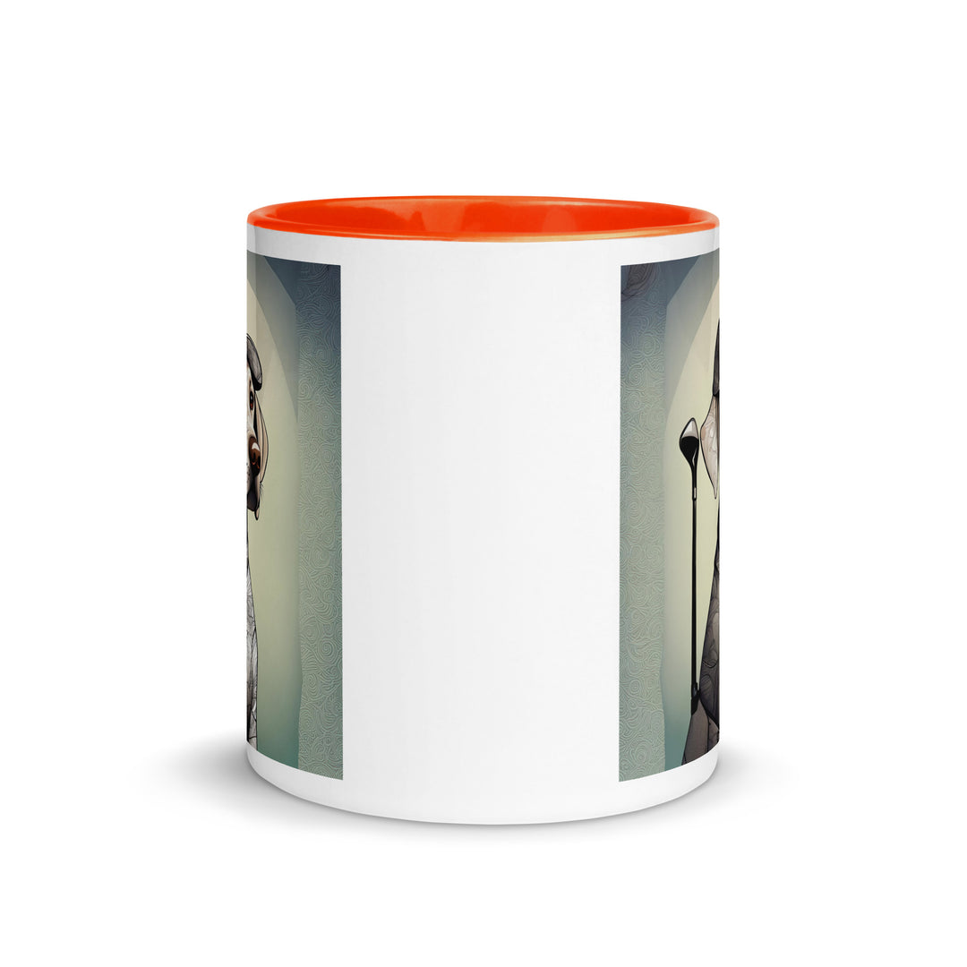 Mug with Color Inside-Labrador Retriever Golfer V17