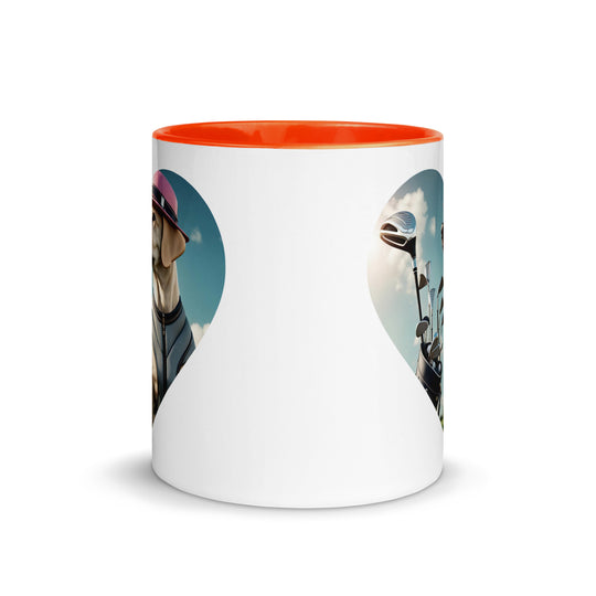 Mug with Color Inside-Labrador Retriever Golfer V23