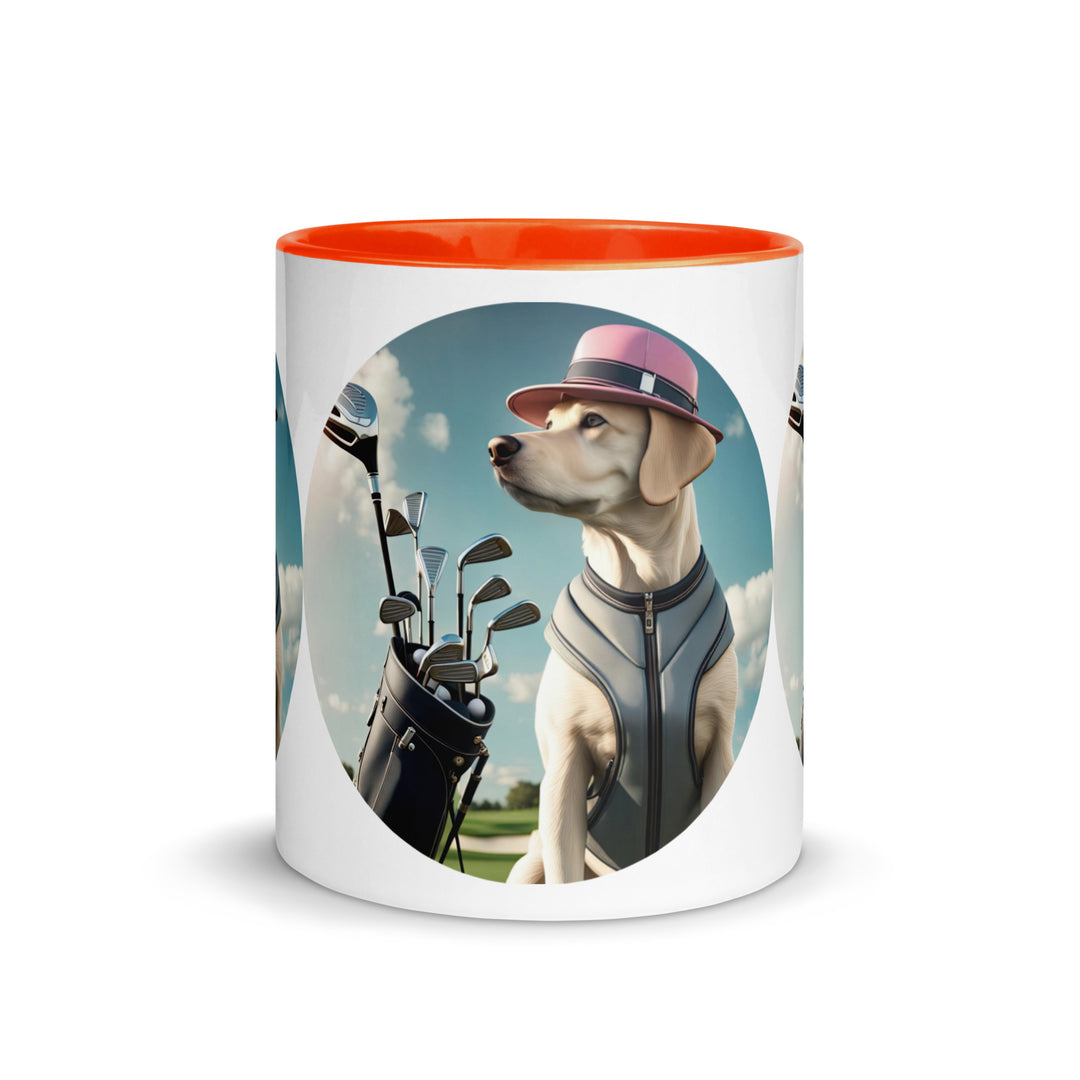 Mug with Color Inside-Labrador Retriever Golfer V24