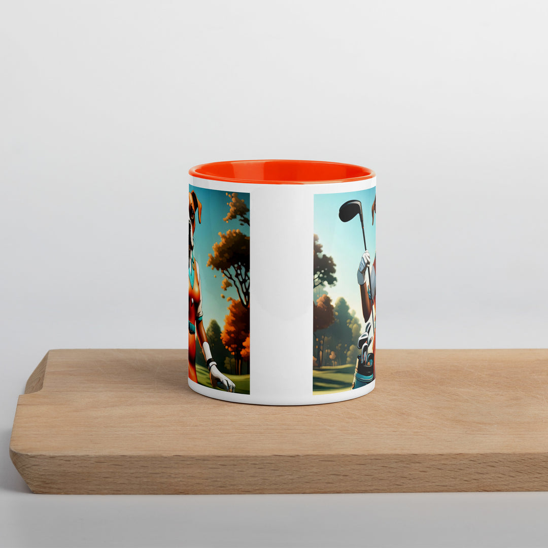 Boxer Golfer- Mug with Color Inside v4