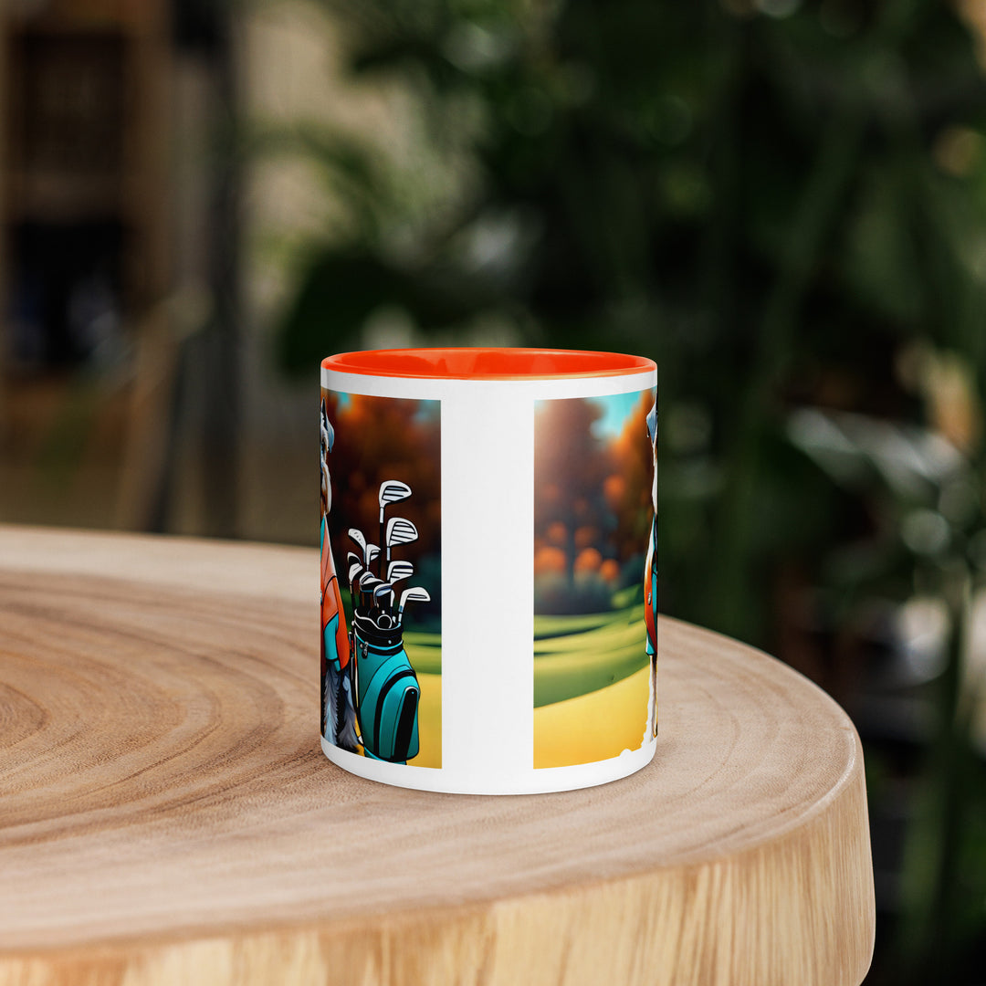 Miniature Schnauzer Golfer- Mug with Color Inside v2