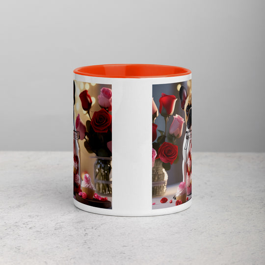 French Bulldog Romantic- Mug with Color Inside v2