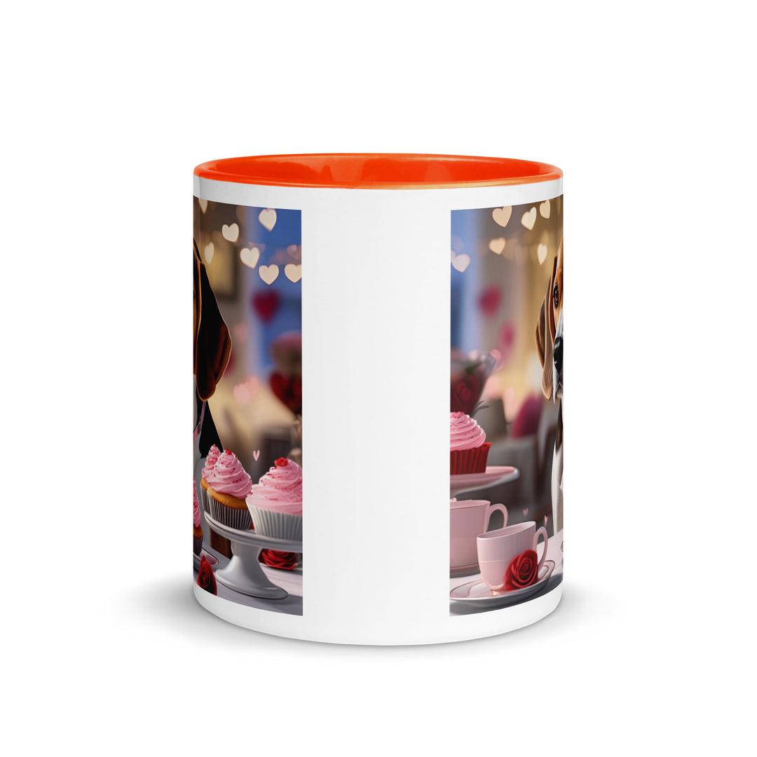 Beagle Romantic- Mug with Color Inside v2