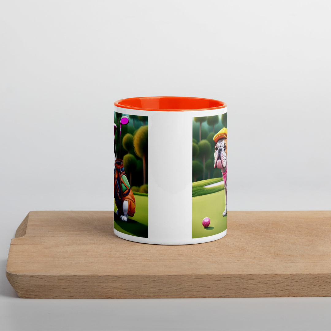 Catahoula Bulldog Golfer- Mug with Color Inside v5