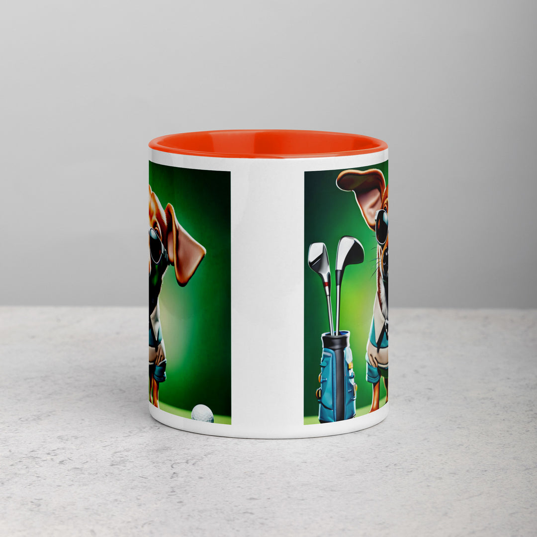 Chiweenie Golfer- Mug with Color Inside v6