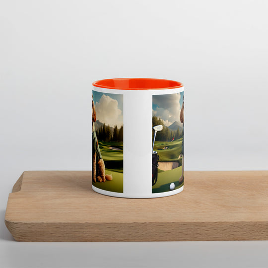 Cockapoo Golfer- Mug with Color Inside v7