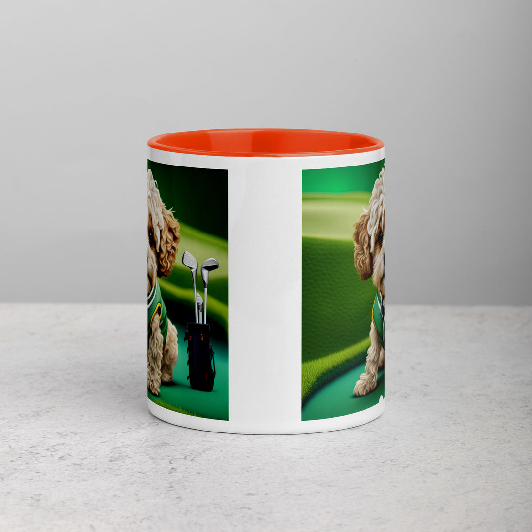 Maltipoo Golfer- Mug with Color Inside v7